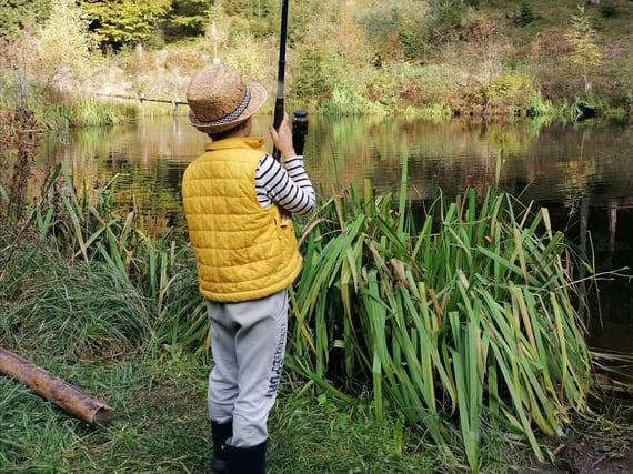 Fischen im Waldsee